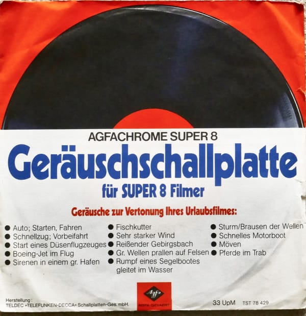 Geräuschschallplatte - Reminiszens aus den Zeiten des Super 8 Filmens