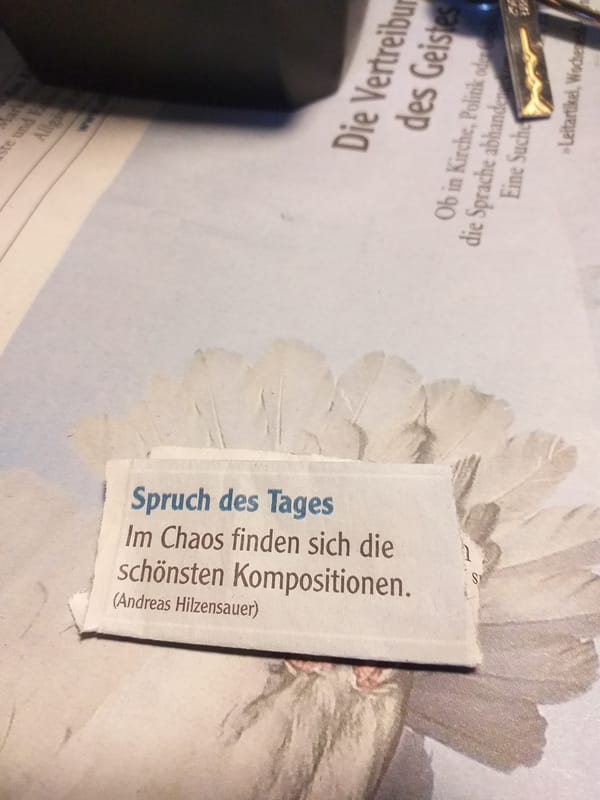 Spruch des Tages........